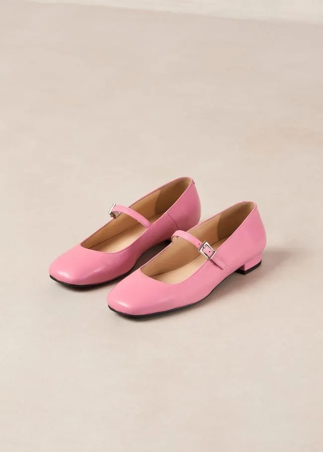 ALOHAS Ballet Flats Por Do Sol 8211 Pink Leather Ballet Pumps 8211 Women