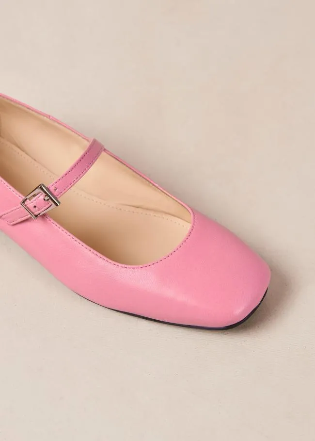ALOHAS Ballet Flats Por Do Sol 8211 Pink Leather Ballet Pumps 8211 Women