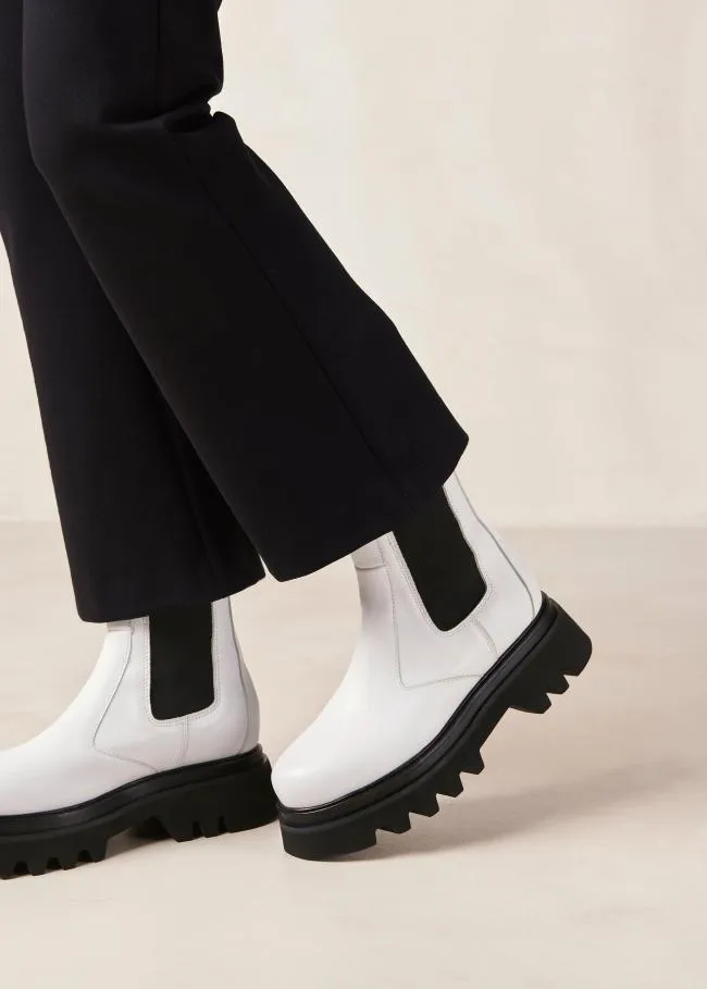 ALOHAS Boots All Rounder 8211 Black And White Leather Boots 8211 Women