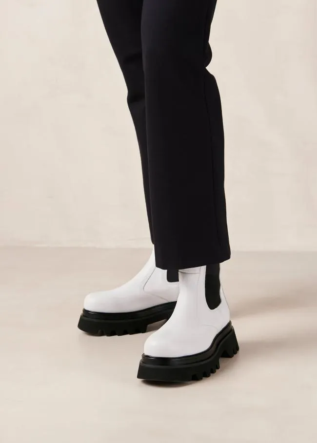 ALOHAS Boots All Rounder 8211 Black And White Leather Boots 8211 Women