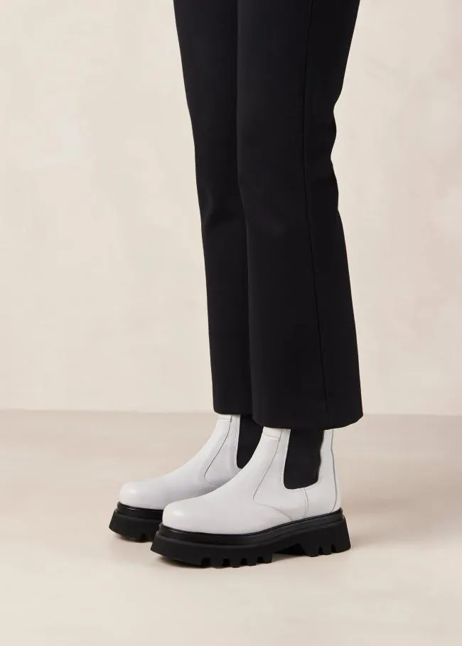 ALOHAS Boots All Rounder 8211 Black And White Leather Boots 8211 Women