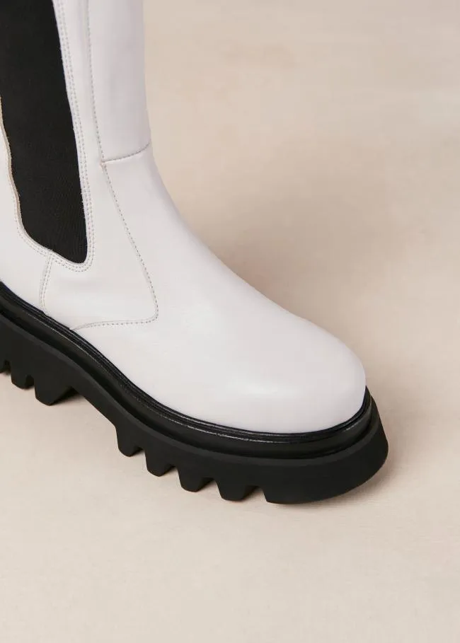 ALOHAS Boots All Rounder 8211 Black And White Leather Boots 8211 Women