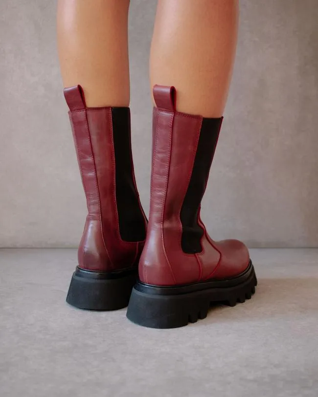 ALOHAS Boots All Rounder 8211 Red Leather Boots 8211 Women