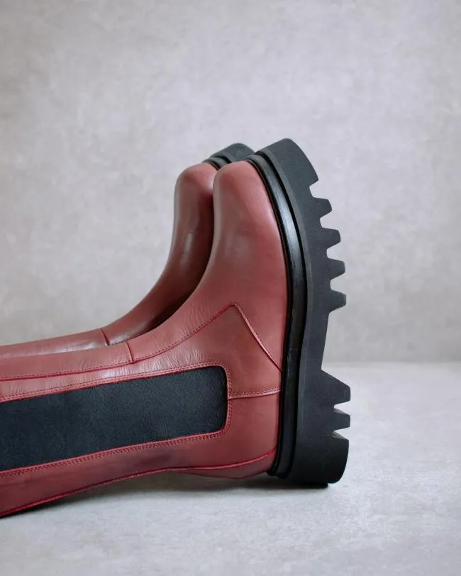 ALOHAS Boots All Rounder 8211 Red Leather Boots 8211 Women
