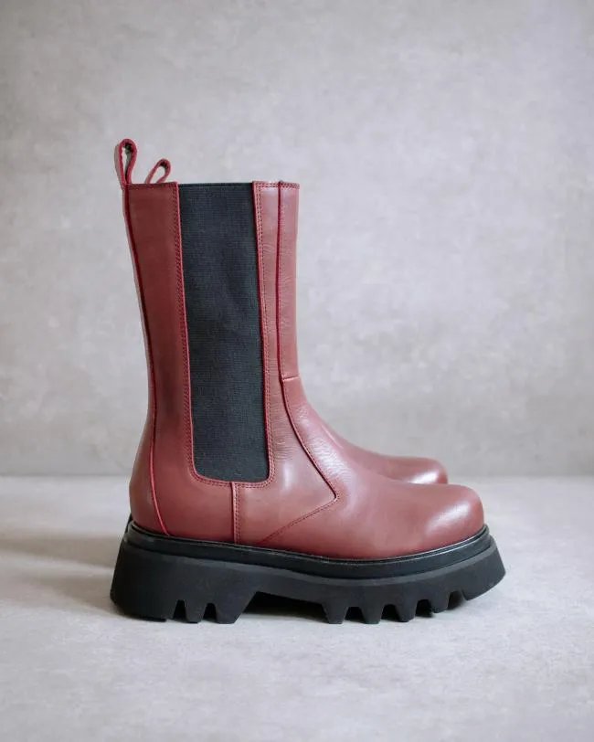 ALOHAS Boots All Rounder 8211 Red Leather Boots 8211 Women
