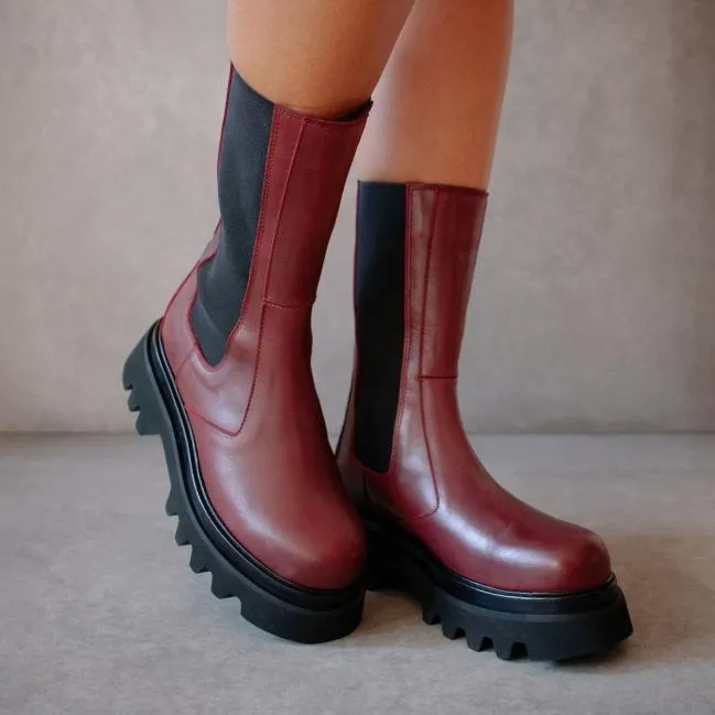 ALOHAS Boots All Rounder 8211 Red Leather Boots 8211 Women