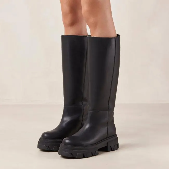 ALOHAS Boots Katiuska 8211 Black Leather Boots 8211 Women