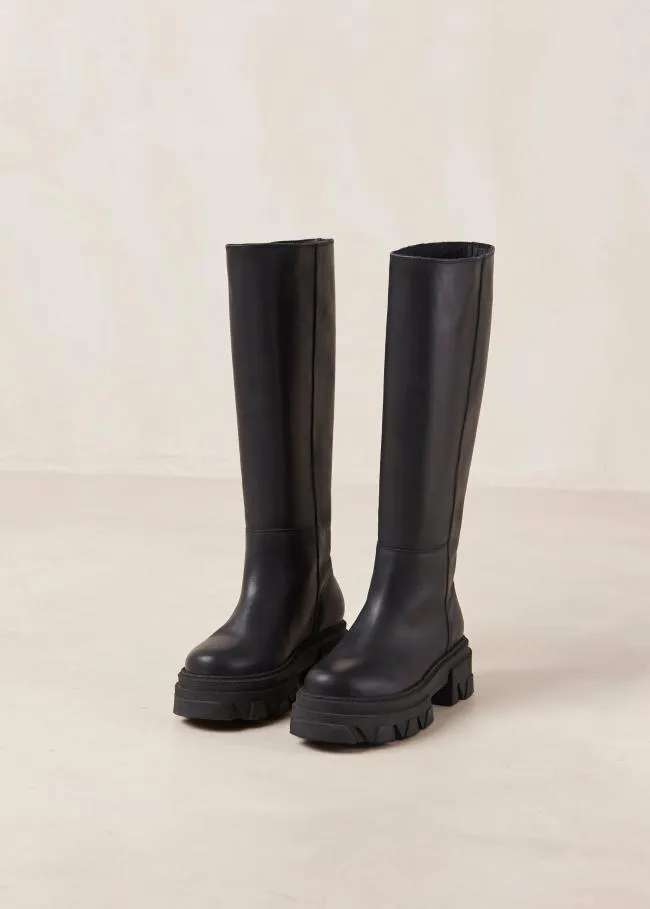 ALOHAS Boots Katiuska 8211 Black Leather Boots 8211 Women