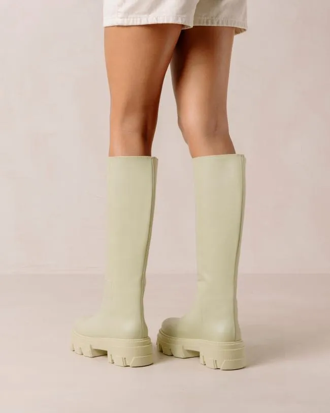 ALOHAS Boots Katiuska 8211 Light Green Leather Boots 8211 Women
