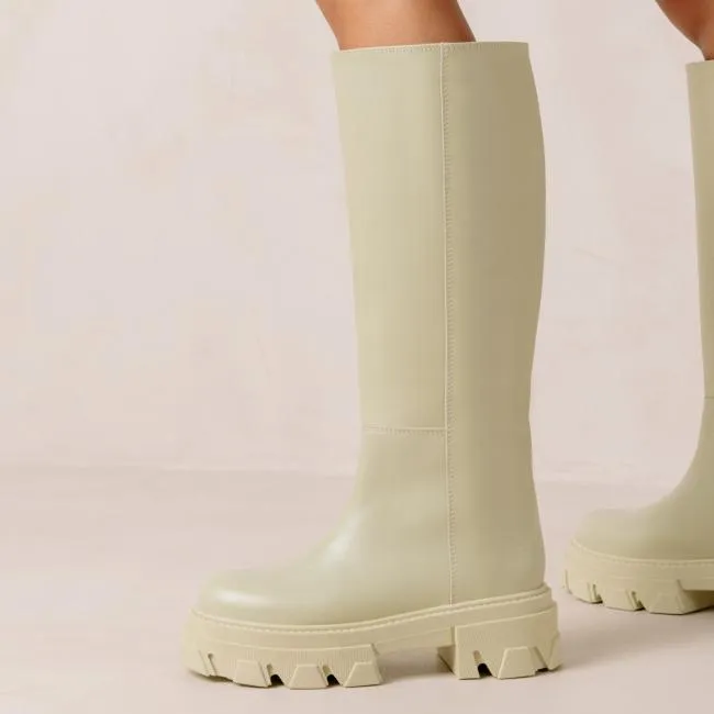 ALOHAS Boots Katiuska 8211 Light Green Leather Boots 8211 Women