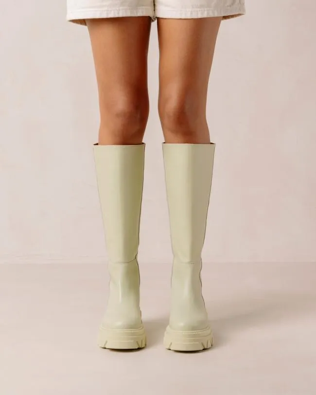 ALOHAS Boots Katiuska 8211 Light Green Leather Boots 8211 Women