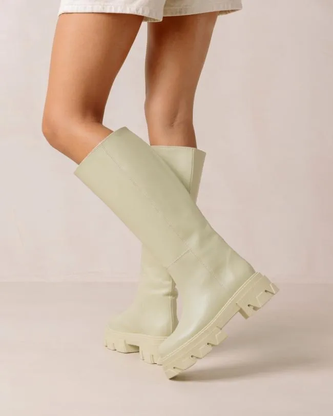 ALOHAS Boots Katiuska 8211 Light Green Leather Boots 8211 Women