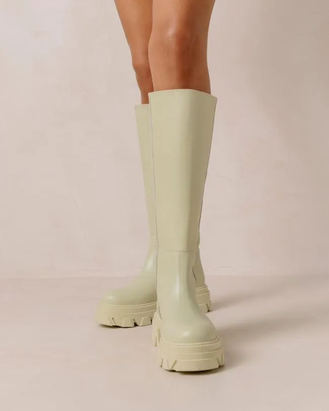 ALOHAS Boots Katiuska 8211 Light Green Leather Boots 8211 Women