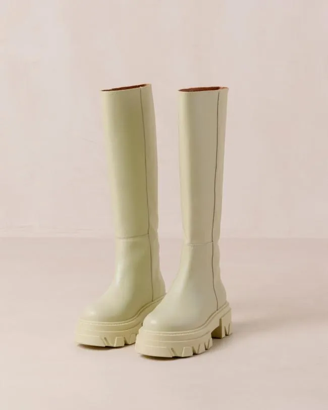 ALOHAS Boots Katiuska 8211 Light Green Leather Boots 8211 Women