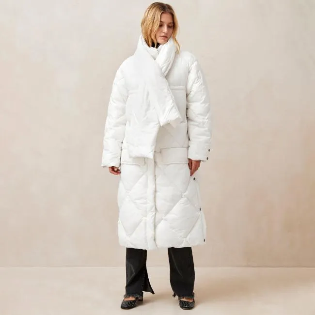 ALOHAS Coats Colorado 8211 White Padded Coat 8211 Women