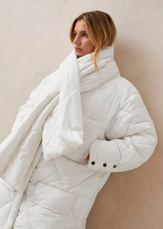 ALOHAS Coats Colorado 8211 White Padded Coat 8211 Women