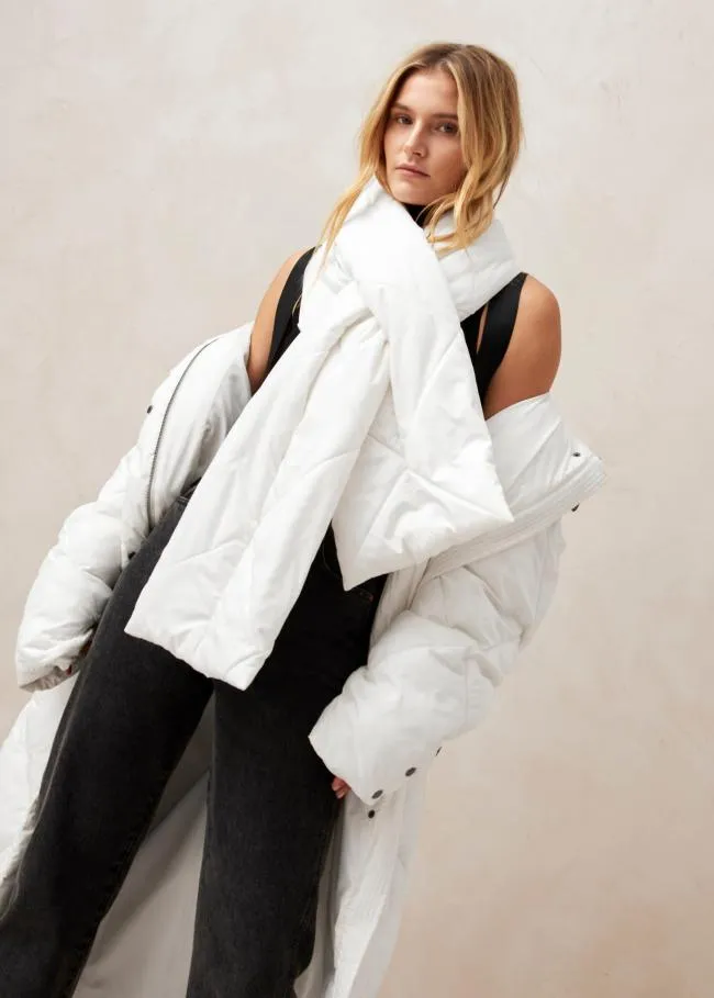 ALOHAS Coats Colorado 8211 White Padded Coat 8211 Women