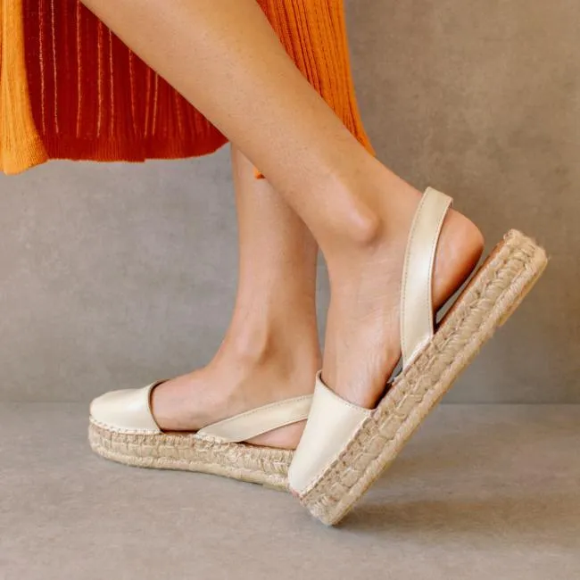 ALOHAS Espadrilles Ibizas 8211 White Leather Espadrilles 8211 Women