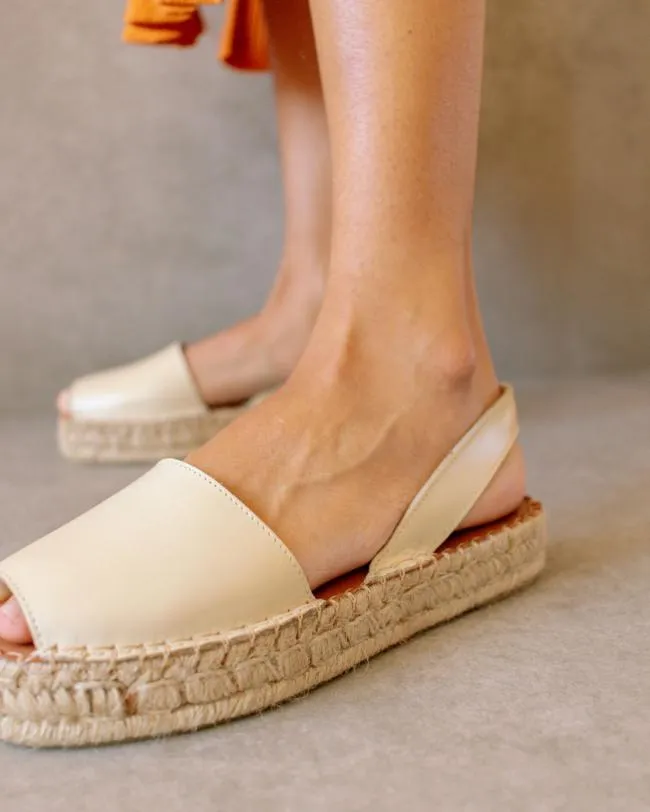 ALOHAS Espadrilles Ibizas 8211 White Leather Espadrilles 8211 Women