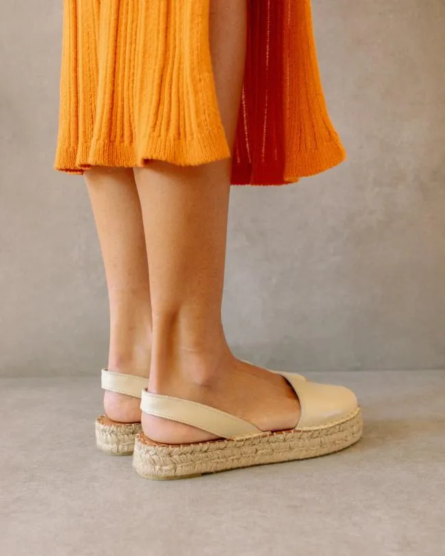 ALOHAS Espadrilles Ibizas 8211 White Leather Espadrilles 8211 Women