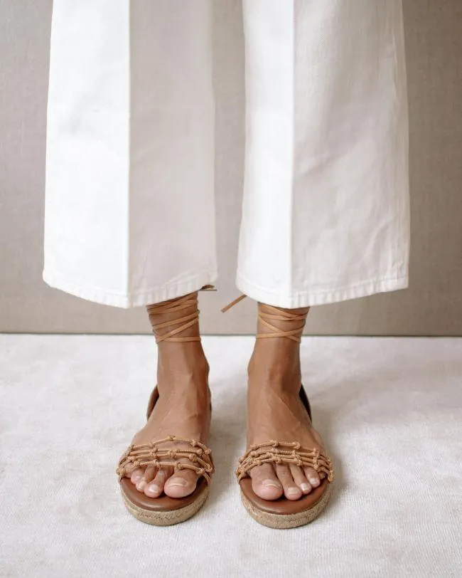 ALOHAS Espadrilles Wanderer 8211 Brown Leather Espadrilles 8211 Women