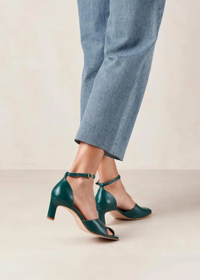 ALOHAS Heels Cliff 8211 Green Leather Pumps 8211 Women