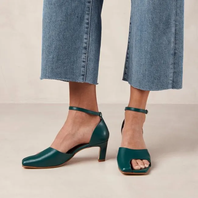 ALOHAS Heels Cliff 8211 Green Leather Pumps 8211 Women