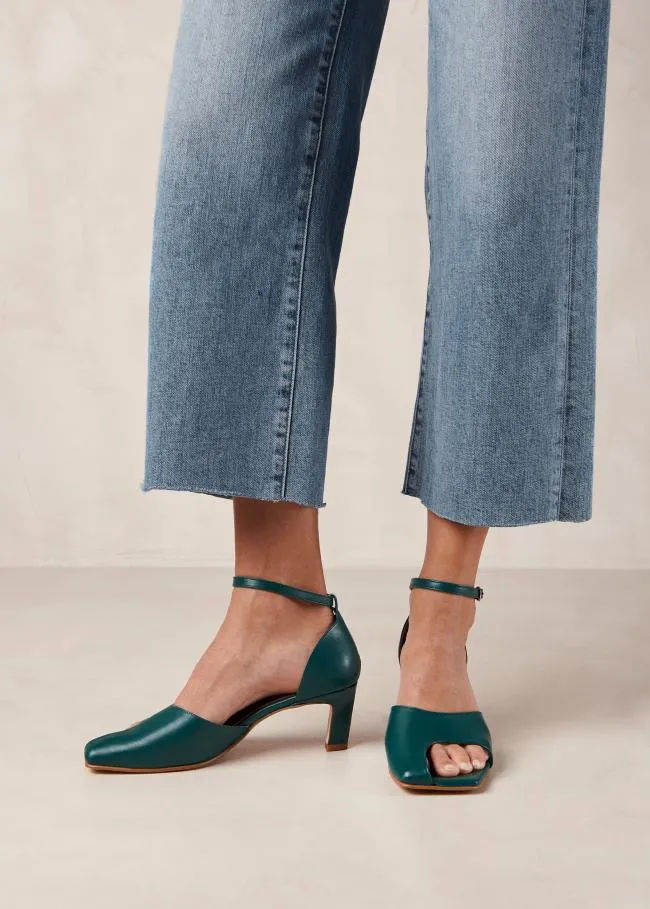 ALOHAS Heels Cliff 8211 Green Leather Pumps 8211 Women