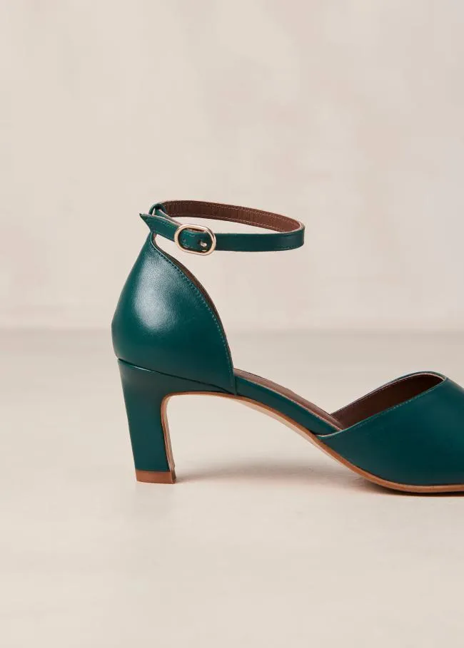 ALOHAS Heels Cliff 8211 Green Leather Pumps 8211 Women