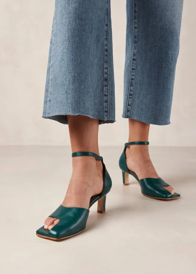 ALOHAS Heels Cliff 8211 Green Leather Pumps 8211 Women