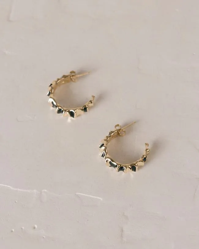 ALOHAS Jewelry Meteorite 8211 Gold And Black Earrings 8211 Women