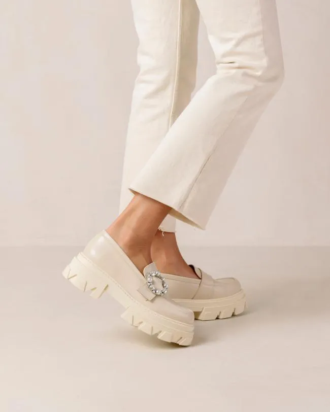 ALOHAS Loafers Trailblazer Crystal 8211 Cream Cream Leather Loafers 8211 Women