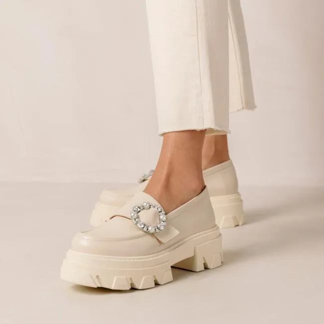 ALOHAS Loafers Trailblazer Crystal 8211 Cream Cream Leather Loafers 8211 Women