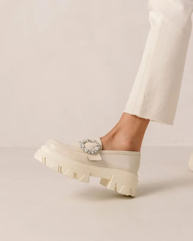 ALOHAS Loafers Trailblazer Crystal 8211 Cream Cream Leather Loafers 8211 Women