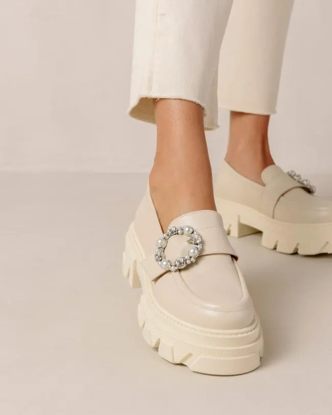 ALOHAS Loafers Trailblazer Crystal 8211 Cream Cream Leather Loafers 8211 Women