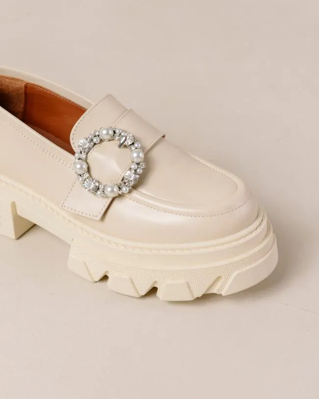 ALOHAS Loafers Trailblazer Crystal 8211 Cream Cream Leather Loafers 8211 Women