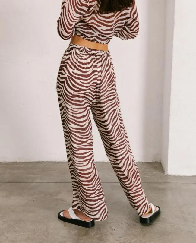 ALOHAS Pants Cliffhanger Safari 8211 Brown And White Pants 8211 Women