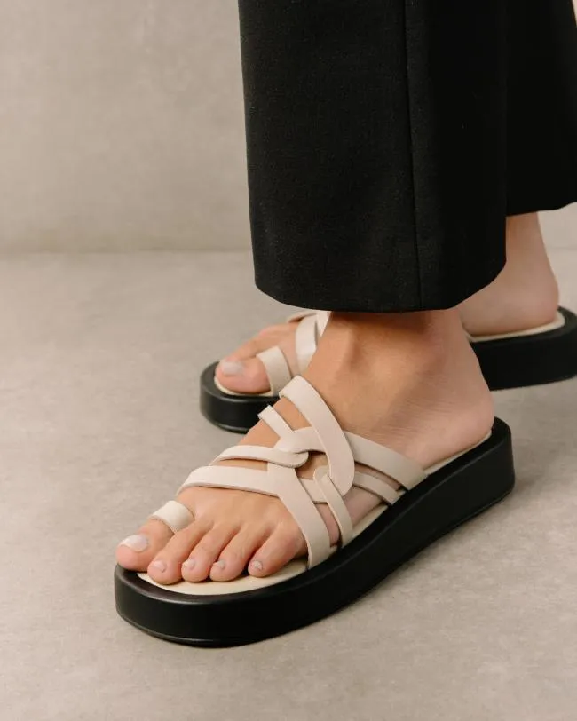 ALOHAS Sandals Cool 8211 White Leather Sandals 8211 Women