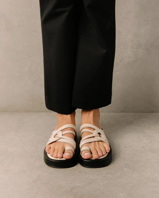 ALOHAS Sandals Cool 8211 White Leather Sandals 8211 Women