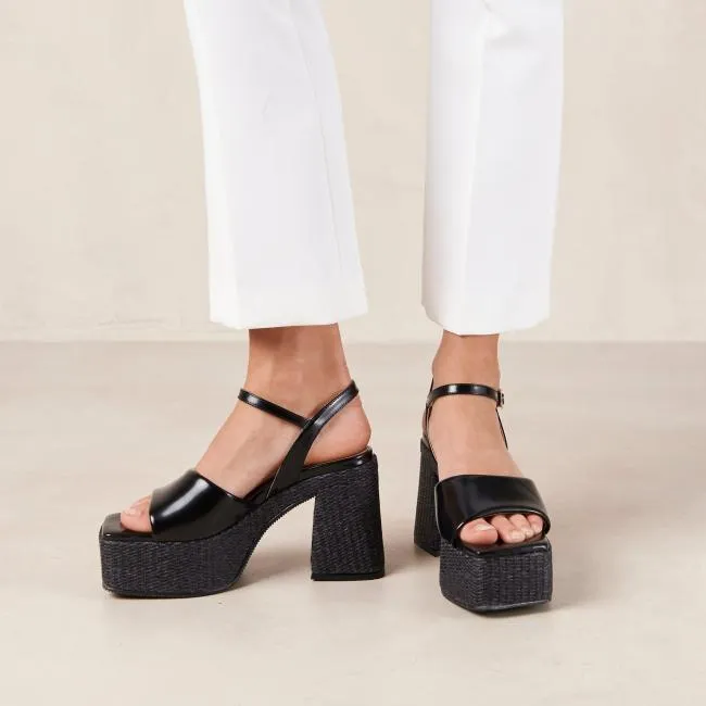 ALOHAS Sandals Jazzy 8211 Black Platform Heeled Sandals 8211 Women