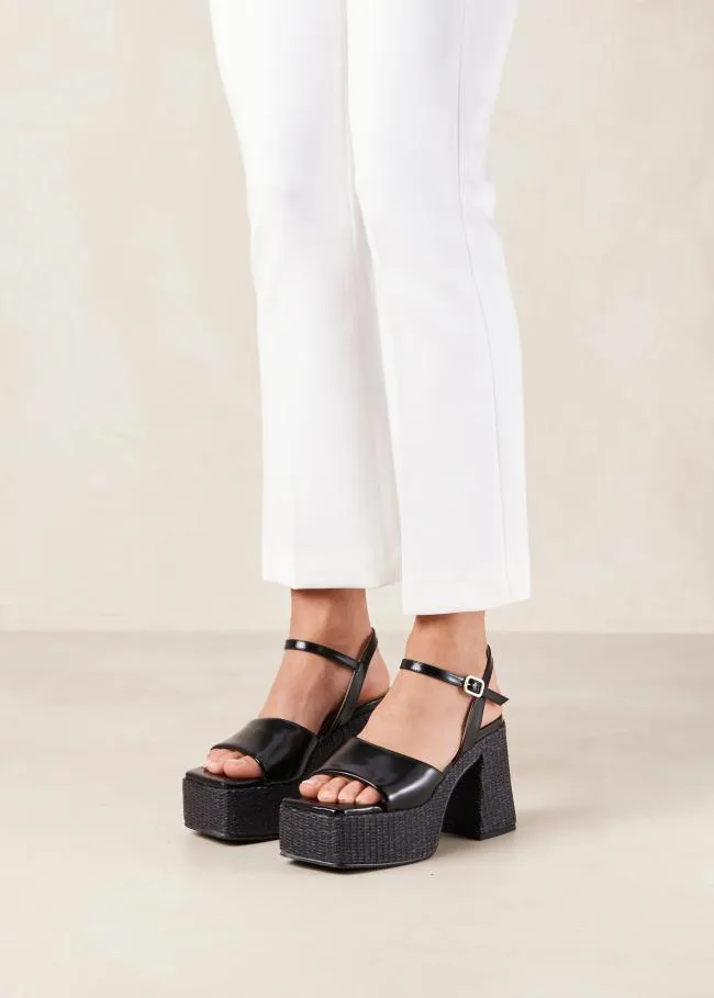 ALOHAS Sandals Jazzy 8211 Black Platform Heeled Sandals 8211 Women
