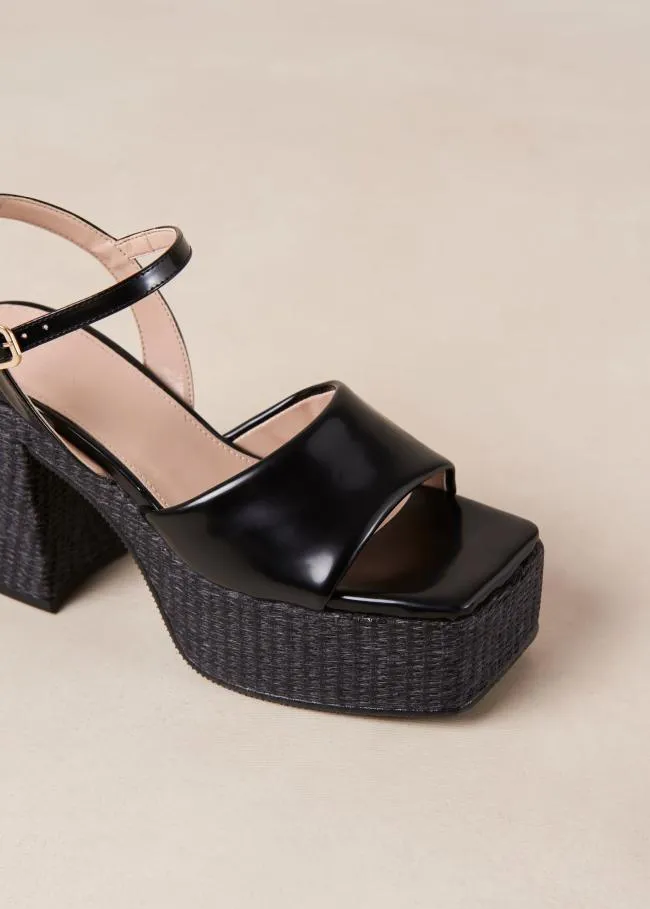 ALOHAS Sandals Jazzy 8211 Black Platform Heeled Sandals 8211 Women