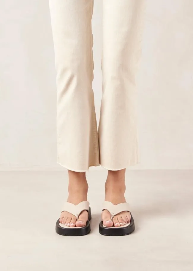 ALOHAS Sandals Overcast 8211 White Leather Sandals 8211 Women
