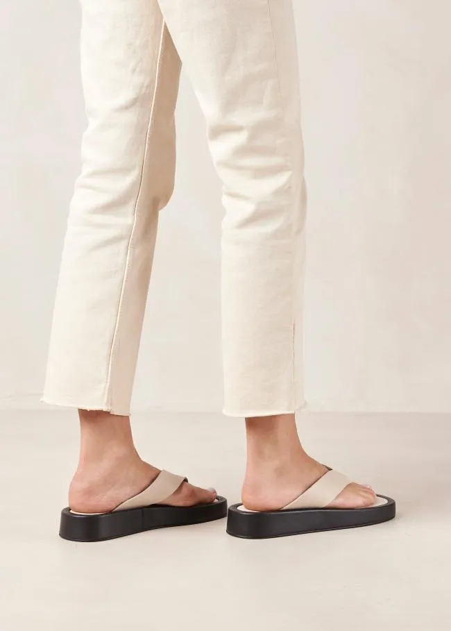 ALOHAS Sandals Overcast 8211 White Leather Sandals 8211 Women