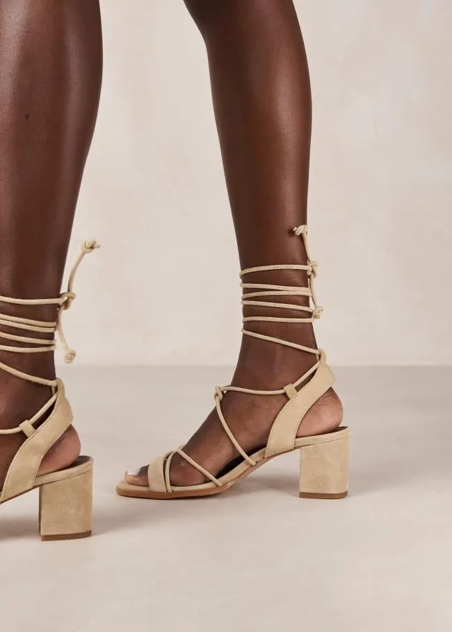 ALOHAS Sandals Sophie 8211 Beige Suede Sandals 8211 Women