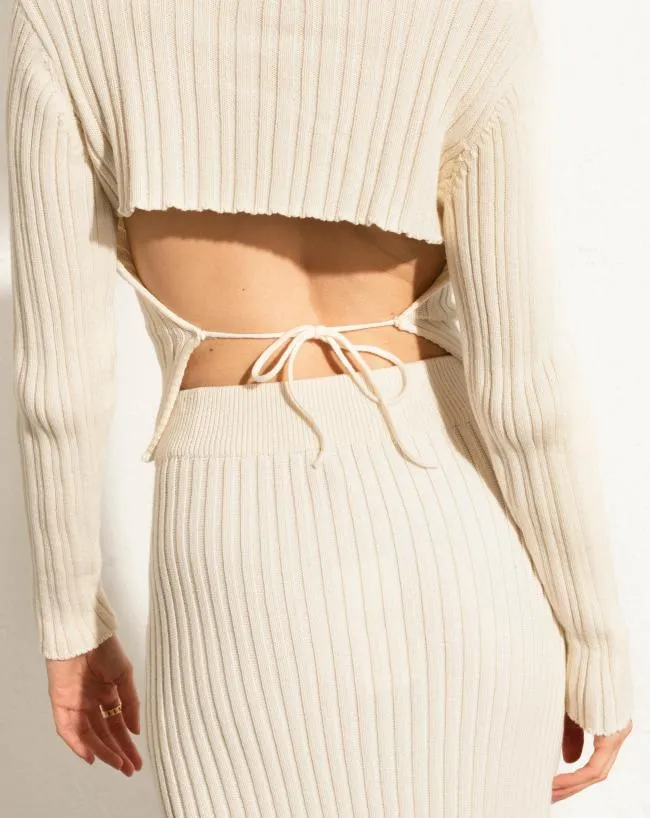 ALOHAS Skirts Wise 8211 White Knit Skirt 8211 Women