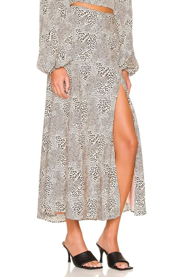 Anderson Midi Skirt Cheetah Women Lovers and Friends Skirts