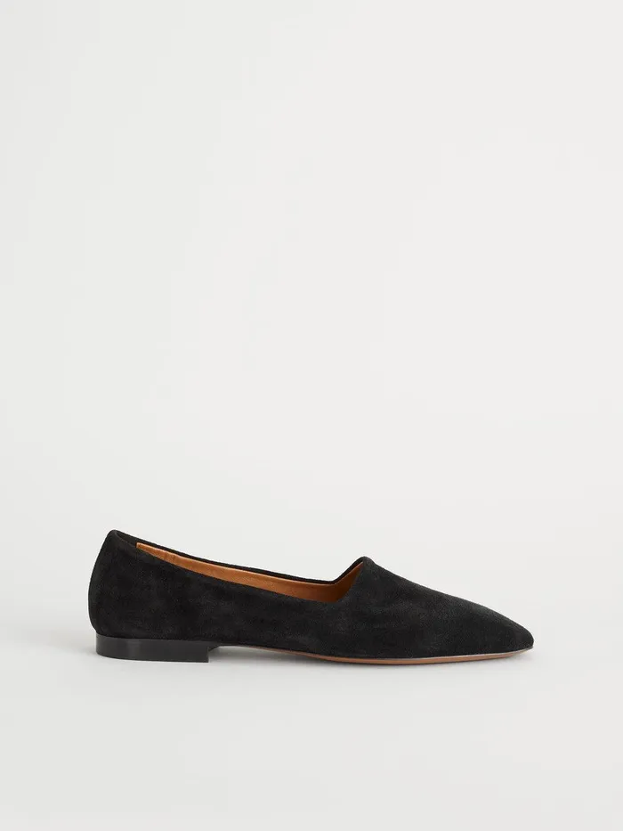 ATP Atelier Flats Andrano Black Suede Loafers Black 8211 Women