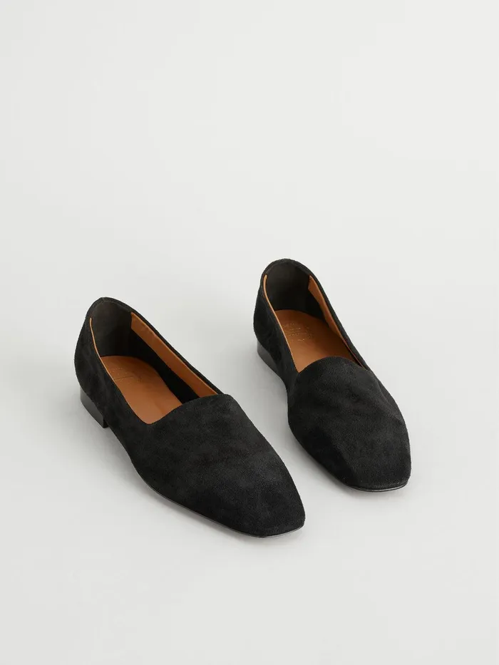 ATP Atelier Flats Andrano Black Suede Loafers Black 8211 Women