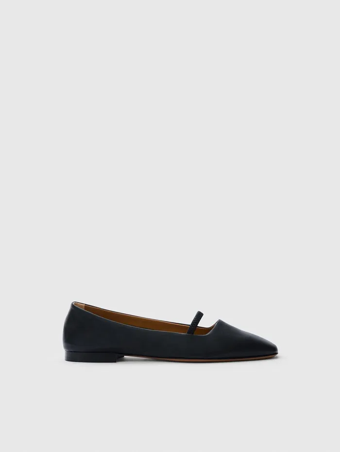 ATP Atelier Flats Loria Black Nappa Ballet Flats Black 8211 Women